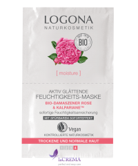 Logona БИО Маска для лица увлажняющая Роза, 2*7,5 мл