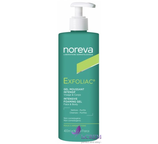 Норева Ексфоліак Очищуючий пінистий гель Інтенсив Noreva Exfoliac Intensif, 400 мл