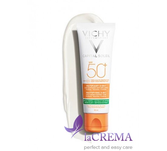 Vichy Capital Soleil Сонцезахисний матуючий крем 3-в-1 SPF 50+, 50 мл