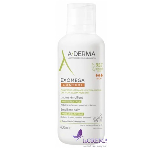 А-Дерма Екзомега Контрол Бальзам- емолент для атопічної шкіри A-Derma Exomega Control Balm, 400 мл