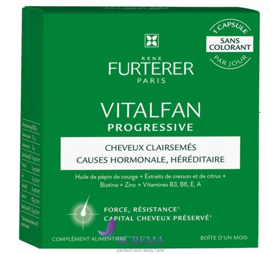 Rene Furterer Vitalfan Капсули проти випадіння волосся  Progressive, 30 шт