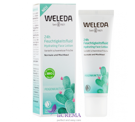 Веледа Кактус опунція Флюід для обличчя 24 години зволоження Weleda 24H Hydrating Face. 30 мл