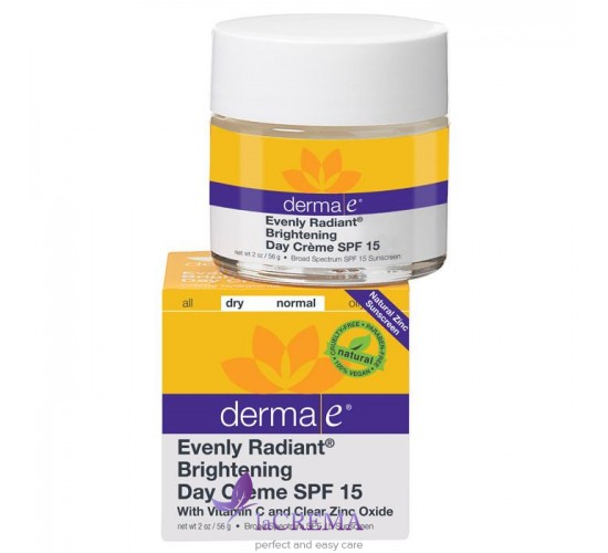 Derma E Дневной крем Evenly Radiant® для осветления кожи с SPF15, 56 г