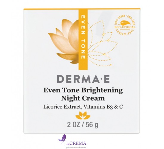 Derma E Ночной крем Evenly Radiant®  для осветления кожи, 56 г