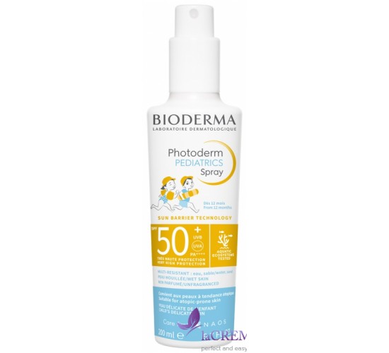 Біодерма Фотодерм Сонцезахисний спрей для дітей SPF 50 Bioderma Photoderm Pediatrics Spray, 200 мл