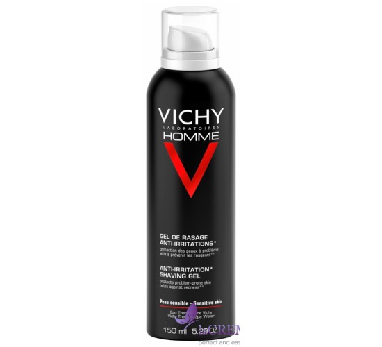 Віші Ом Гель - крем для гоління Vichy Homme Gel de Rasage Anti-Irritations, 200 мл