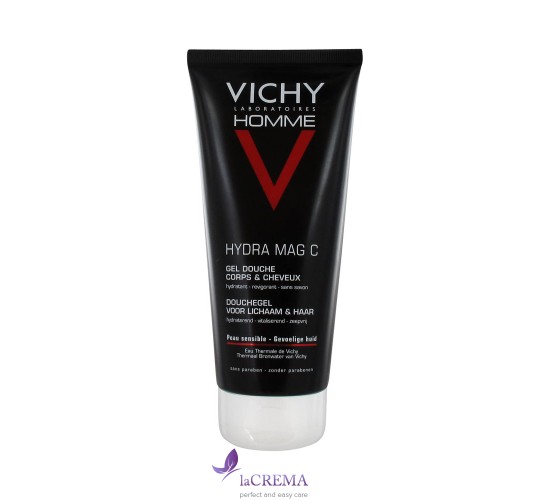 Віші Ом Гідра Маг C+ Гель для душу для тіла та волосся - Vichy Homme, 200 мл
