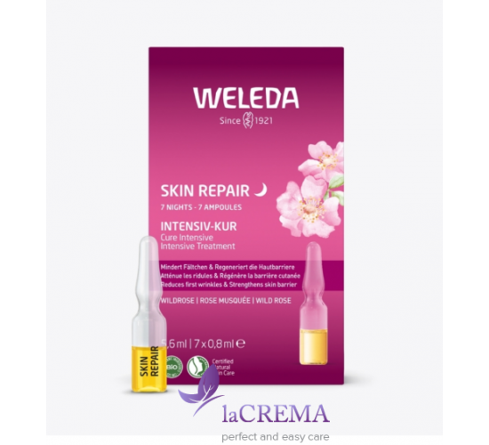 Веледа Розгладжувальний концентрат для обличчя Weleda Skin Repair, 7 ампул х0,8 мл