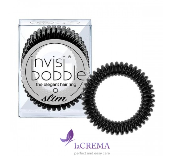 Invisibobble Резинка-браслет для волос Slim True Black, 3 шт