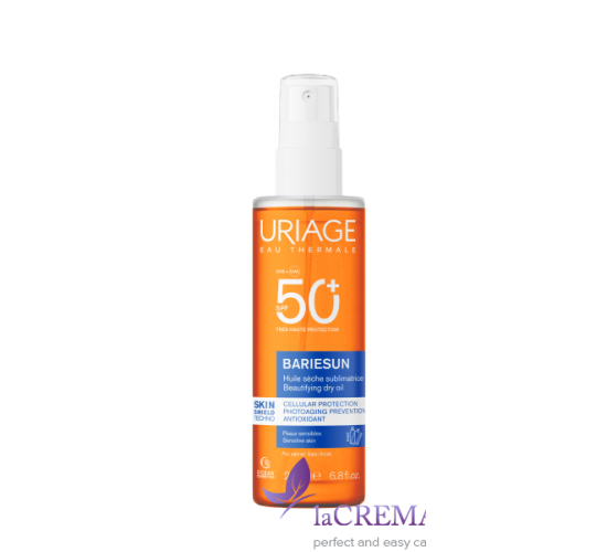 Урьяж Бар'єсан Сонцезахисна олія SPF50 для безпечної засмаги Uriage Bariesun Huile, 200 мл
