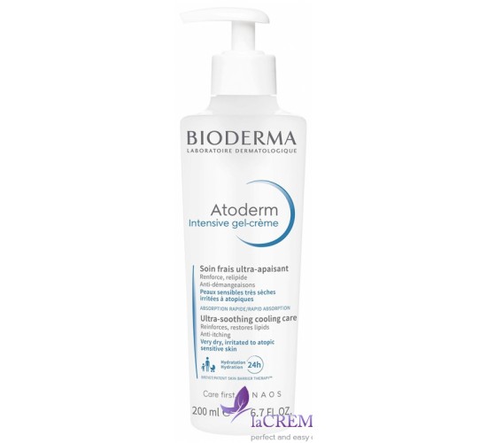 Біодерма Атодерм Ліпідовідновлювальний крем-гель   Bioderma Atoderm Intensive Gel-Creme, 200 мл
