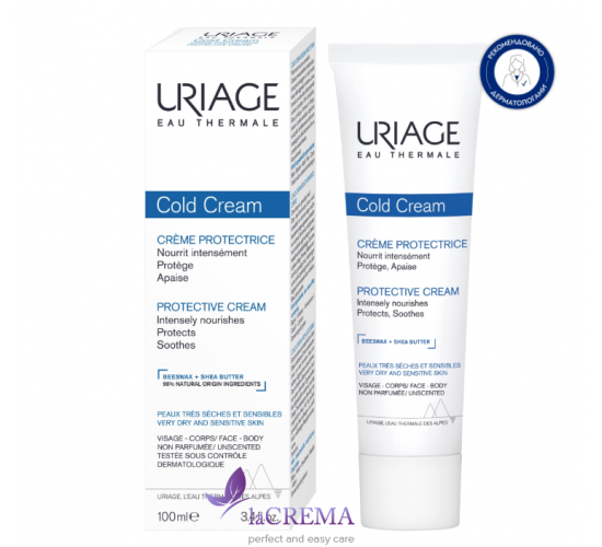 Урьяж Колд Крем Захисний крем проти вітру та холоду Uriage Cold Cream, 100 мл