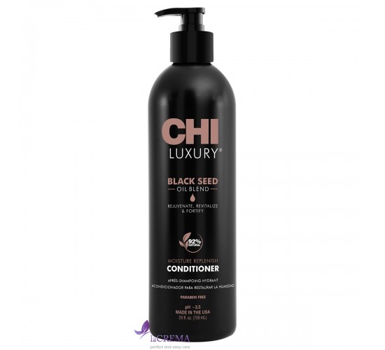 CHI Luxury Black Seed Зволожуючий кондиціонер ЧІ для волосся з олією чорного кмину, 739 мл