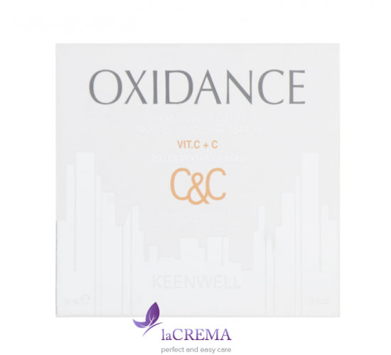 Keenwell Oxidance Денний омолоджуючий  мультизахисний крем Глобал із вітамінами С+С з SPF 15, 50 мл