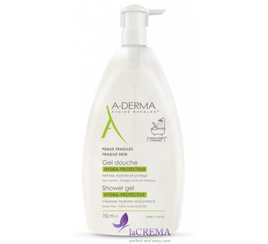 А-Дерма Гидра -Протектив Гель для душу - Aderma Hydra-Protective, 750 мл