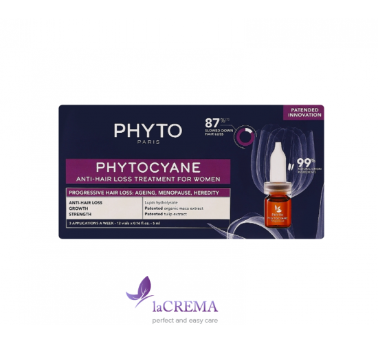 Фіто Фітоціан Ампули проти прогресуючого випадання волосся - Phyto Phytocyane Progressive, 12 Х 5мл