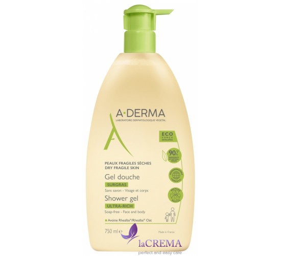 А-Дерма Гель для душу для сухої шкіри A-DERMA Gel Douche Surgras, 750 мл