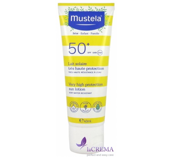 Мустела Дитячий сонцезахисний лосьон - Mustela SPF+50, 40 мл