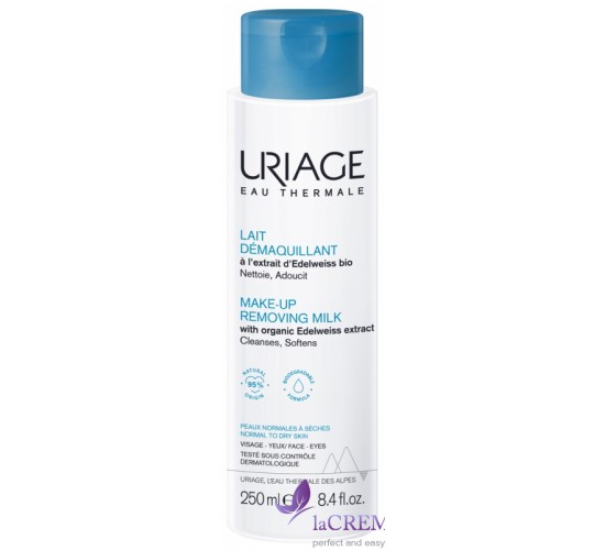 Урьяж Очищувальне молочко для зняття макіяжу Uriage Eau Thermale, 250 мл