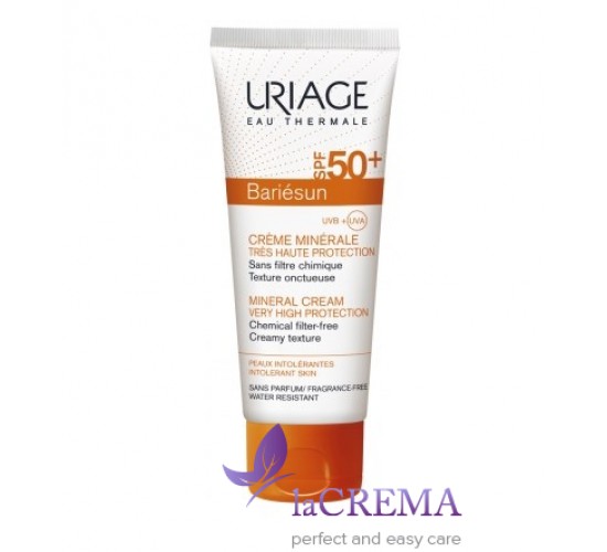 Урьяж Бар'єсан Сонцезахисний мінеральний крем Uriage Bariesun SPF 50+, 100 мл