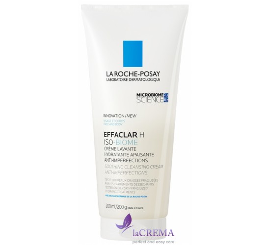 La Roche-Posay Effaclar H Iso Biome Очищуючий крем для вмивання Ефаклар, 200 мл