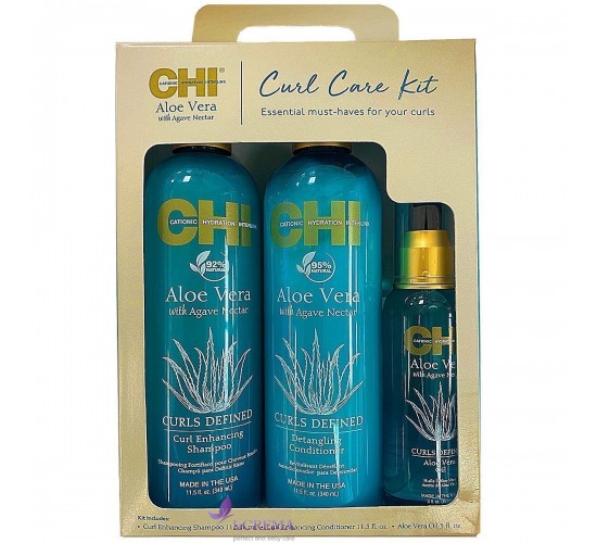 CHI Aloe Vera Набір для кучерявого волосся Curl Care Kit
