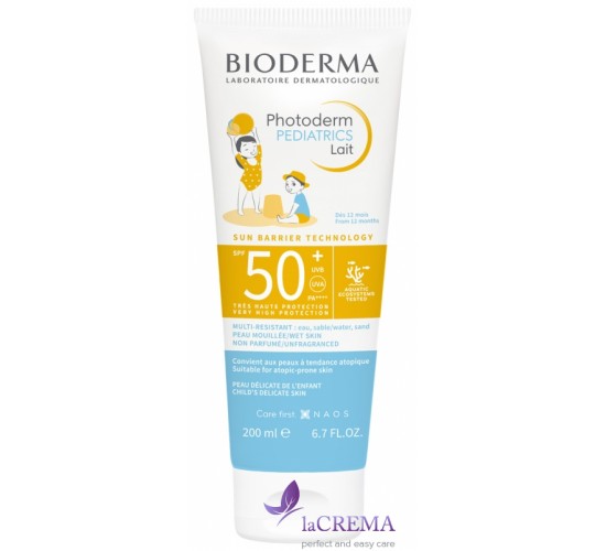 Біодерма Фотодерм Сонцезахисне молочко для дітей SPF 50 - Bioderma Photoderm Pediatrics Lait, 200 мл