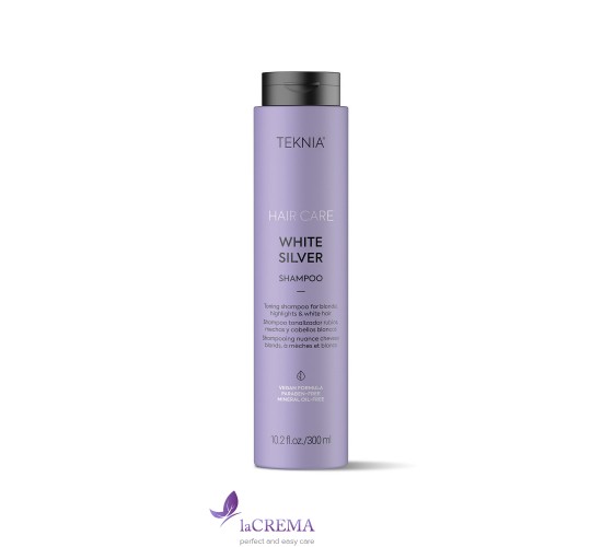 Lakme Teknia White Silver Тонуючий шампунь для нейтралізації жовтого відтінку волосся, 300 мл