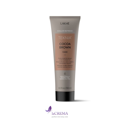 Lakme Teknia Color Refresh Освіжаюча кольорова маска для каштанового волосся Cocoa Brown, 250 мл