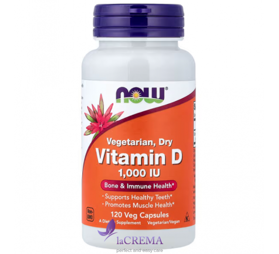 NOW Foods Вітамін D 1000 МЕ, 120 вегетаріанських капсул
